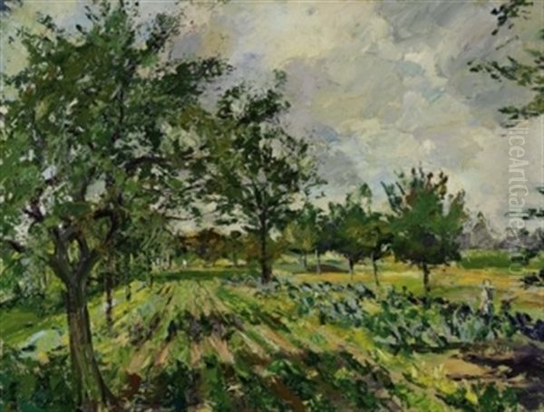 Im Gemusegarten Oil Painting by Alexander Eckener