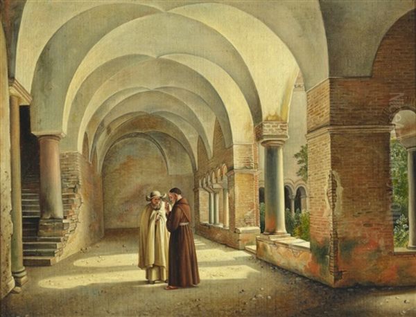 Monastery Of San Lorenzo Fuori Le Mura Oil Painting by Christoffer Wilhelm Eckersberg