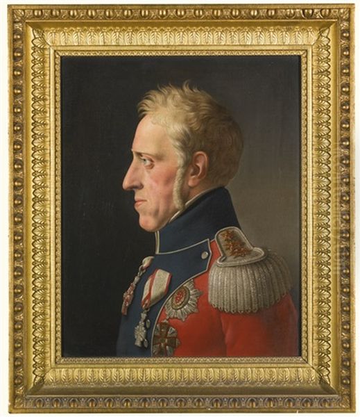 King Frederik Vi Of Denmark (1768 - 1839) Oil Painting by Christoffer Wilhelm Eckersberg