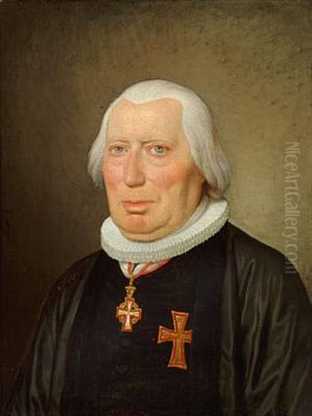 Portraet Af Biskop Jansen I Aalborg Oil Painting by Christoffer Wilhelm Eckersberg