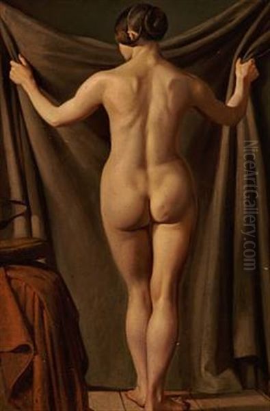 A Nude Oil Painting by Christoffer Wilhelm Eckersberg