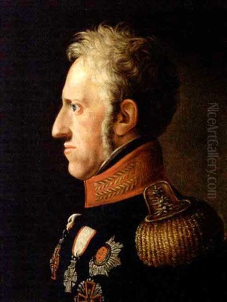 Profilportraet Af Frederik Vi Oil Painting by Christoffer Wilhelm Eckersberg