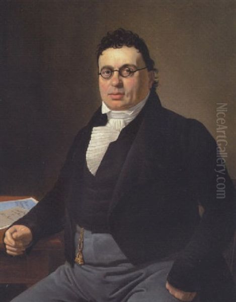 Kobmand Joseph Raphael Oil Painting by Christoffer Wilhelm Eckersberg