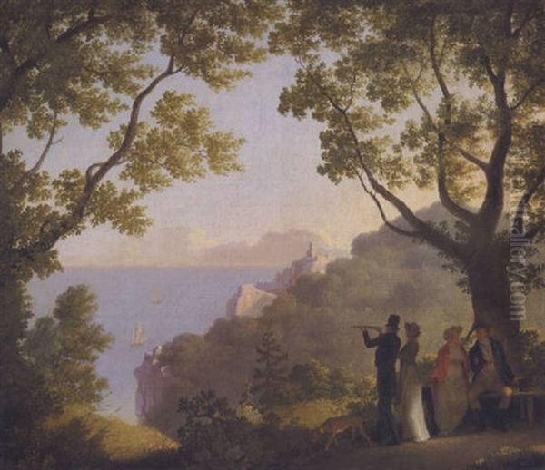 Udsigt Til Sommerspiret Oil Painting by Christoffer Wilhelm Eckersberg