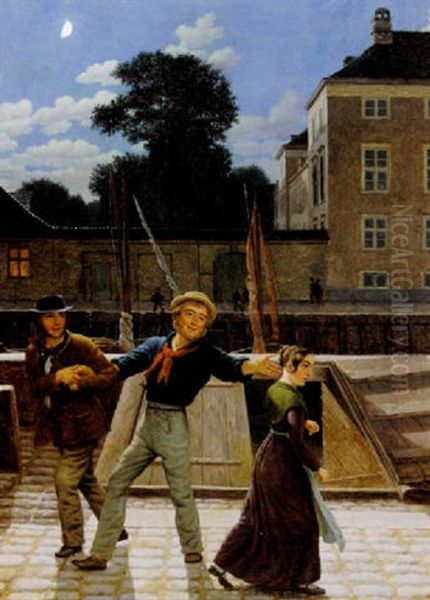 Det Lykkelige Mode Oil Painting by Christoffer Wilhelm Eckersberg