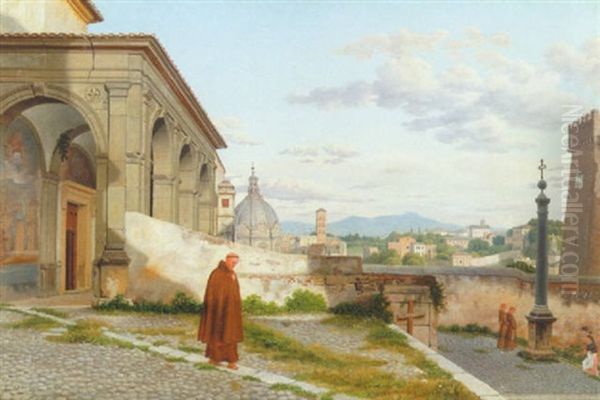 Den Nordostlige Side Af Capitoliner Bjerget Oil Painting by Christoffer Wilhelm Eckersberg