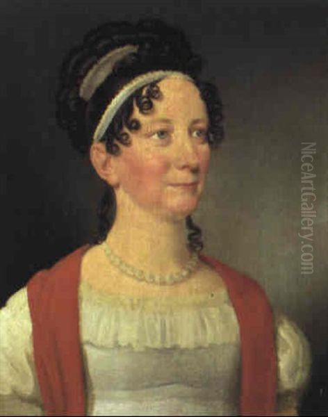 Portraet Af Dronning Marie Sophie Frederikke Oil Painting by Christoffer Wilhelm Eckersberg