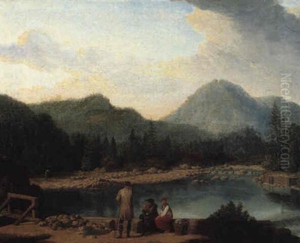 Parti Af Okkerdalen Pa Harzen 1810 Oil Painting by Christoffer Wilhelm Eckersberg