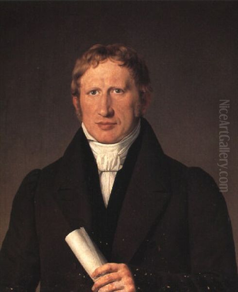 Portraet Af Conferensrad Ludvig Christian De Brinck Seidelin Oil Painting by Christoffer Wilhelm Eckersberg