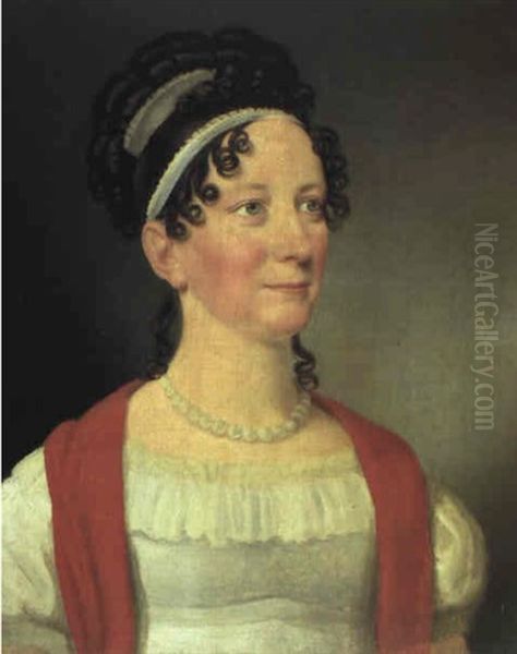 Portraet Af Dronning Marie Sophie Frederike Oil Painting by Christoffer Wilhelm Eckersberg