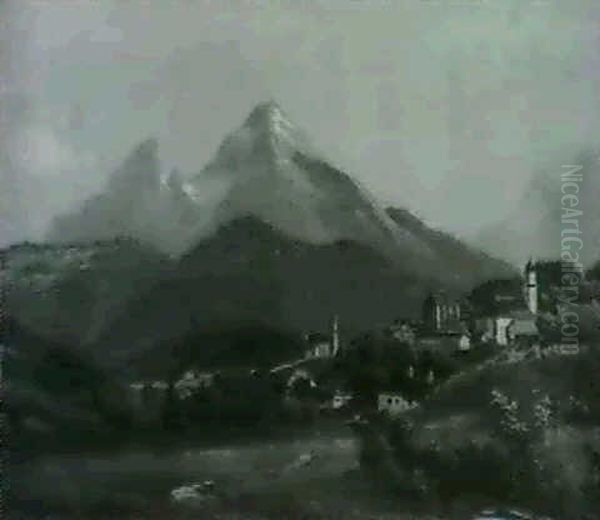 Berchtesgaden Oil Painting by Georg Maria Eckert