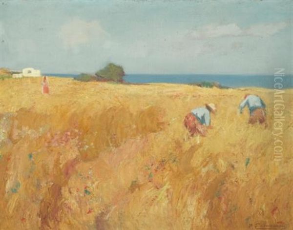 In The Field Oil Painting by Mihalis Economou