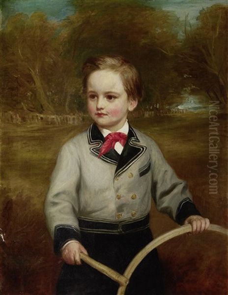 Portrait Of Travers Buxton Jr. Oil Painting by Eden Upton Eddis