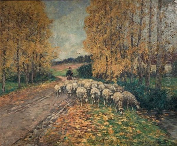 Les Moutons Oil Painting by Frederic Ede