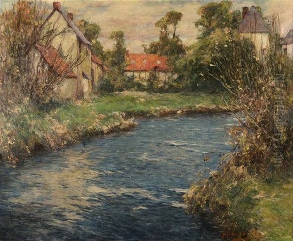 Bord De Riviere Oil Painting by Frederic Ede