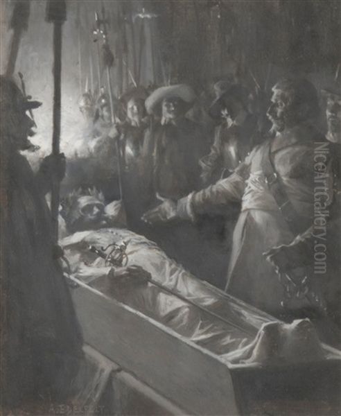 Last Respects Oil Painting by Albert Edelfelt