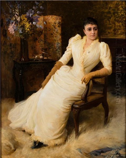 Madame Cohen Oil Painting by Albert Edelfelt