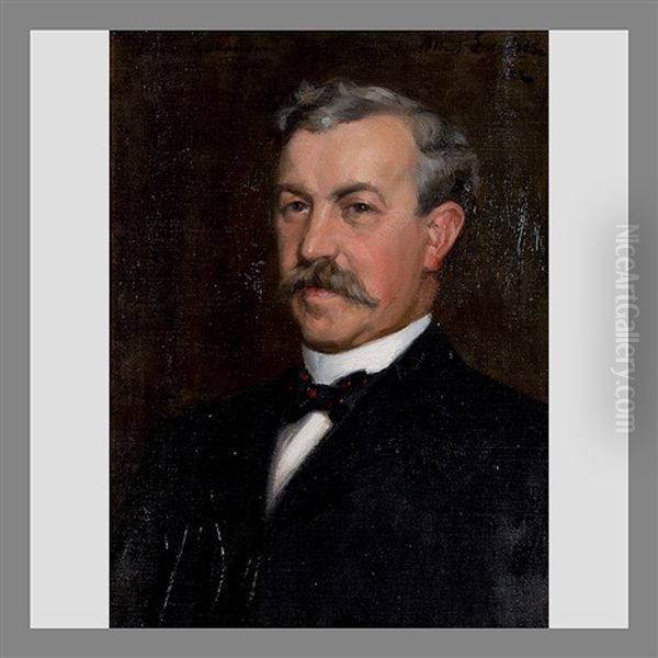 Portrait Of Dr. Claes Hakanson Oil Painting by Albert Edelfelt