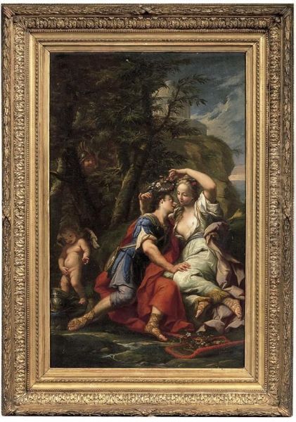 Rinaldo E Armida Oil Painting by Antonio Arrigoni