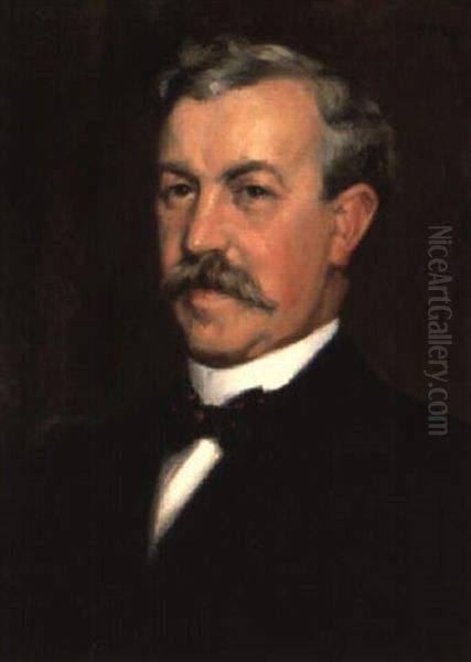 Portrait Of Dr. Claes Hakanson Oil Painting by Albert Edelfelt