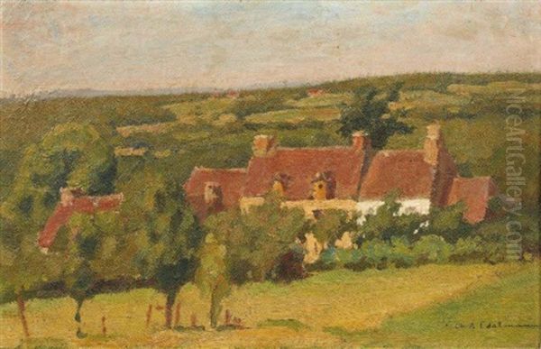 Paysage Oil Painting by Charles-Auguste Edelmann