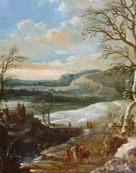 Winterlandschaft Oil Painting by Gerard Van Edema