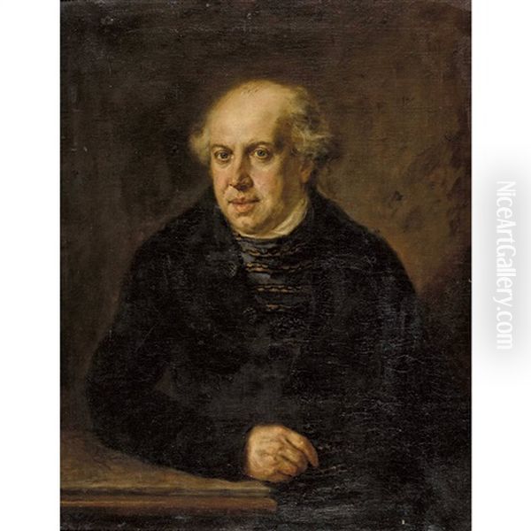 Bildnis Eines Mannes Am Tisch Oil Painting by Johann Georg Josef Edlinger