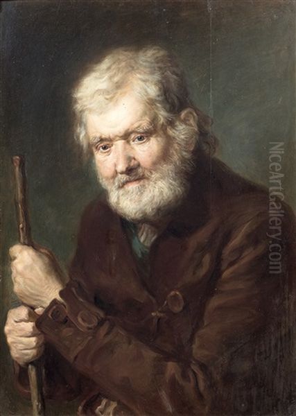 Portrait D'homme Oil Painting by Johann Georg Josef Edlinger