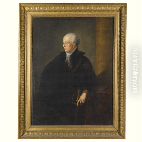 Johann Wilhelm Friedrich Freiherr Von Hompesch Oil Painting by Johann Georg Josef Edlinger