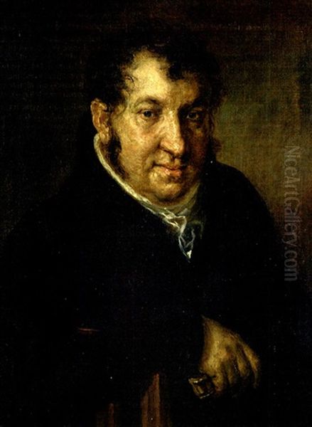 Herrenportrat Michael Lutz Oil Painting by Johann Georg Josef Edlinger