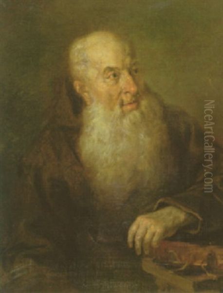 Bildnis Eines Bartigen Franziskanermonches Oil Painting by Johann Georg Josef Edlinger