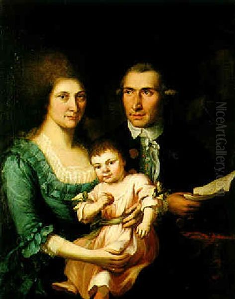 Portrat Der Familie Sedlmayer Oil Painting by Johann Georg Josef Edlinger