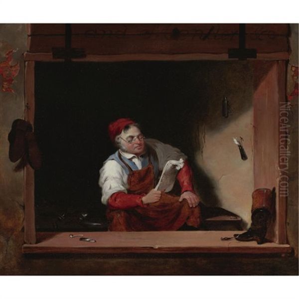 The Cobbler Oil Painting by Francis William Edmonds