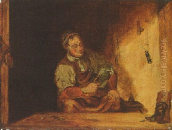 Cobbler Oil Painting by Francis William Edmonds