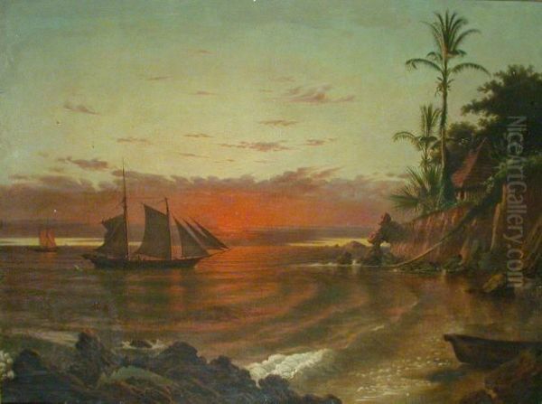 Twilight In The Tropics Oil Painting by Fortunato Arriola