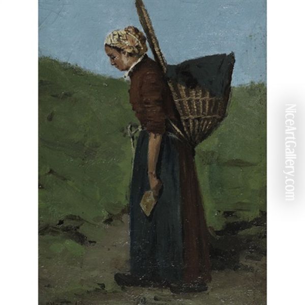 Peasant Woman Oil Painting by Aaron Allan Edson