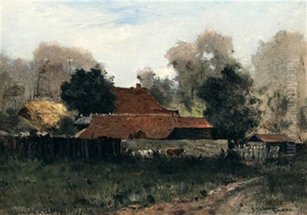 Ham Farm Oil Painting by Aaron Allan Edson