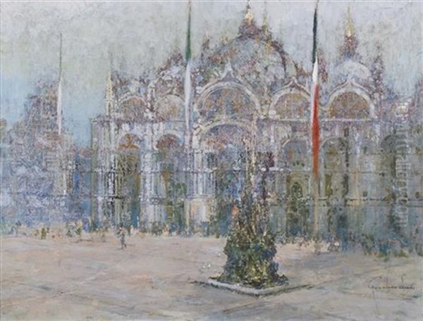 Piazza S. Marco, Venice Oil Painting by George Wharton Edwards