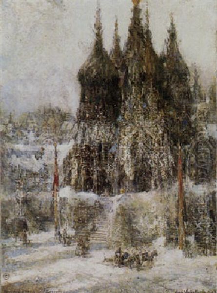 Towers Of Saint Basil, Moscow Oil Painting by George Wharton Edwards