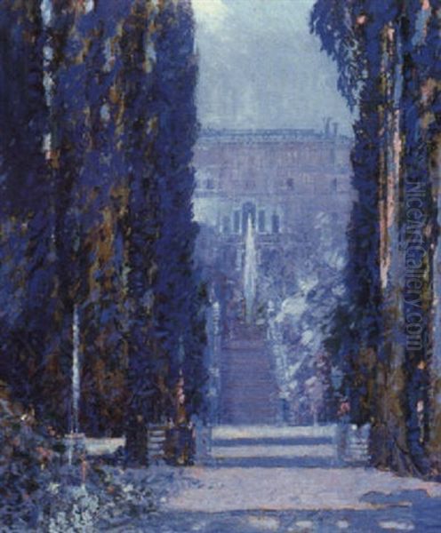 Villa D'este, Tivoli Oil Painting by George Wharton Edwards