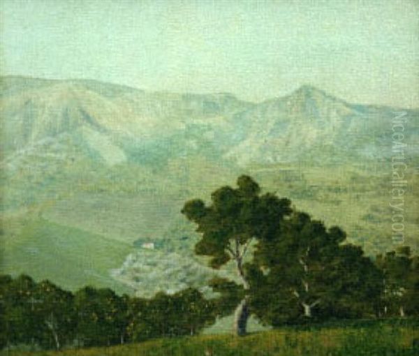 House In The Mountains Oil Painting by George Wharton Edwards