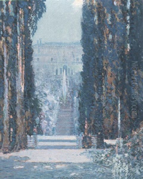 The Villa D'este, Tivoli Oil Painting by George Wharton Edwards