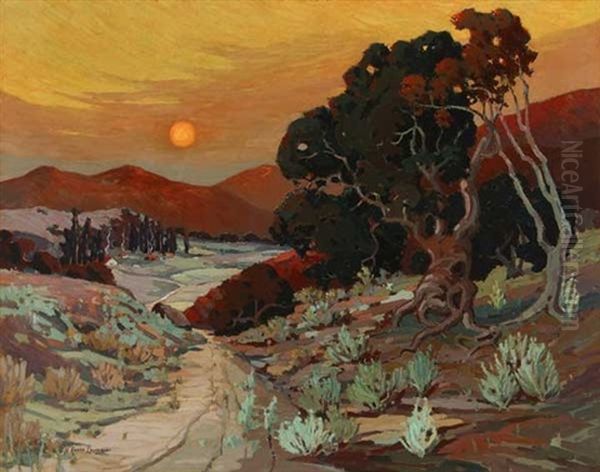 Peaceful Valley - Eagle Rock, Ca Oil Painting by Howard Arden Edwards