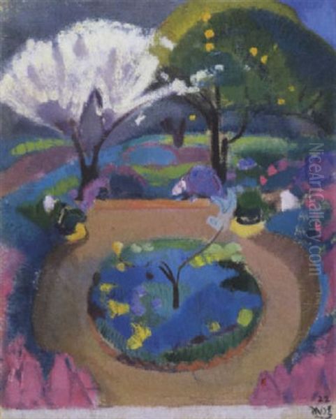 Jardin De L'angelique Au Parterre Rond Oil Painting by Jean Van Den Eeckhoudt