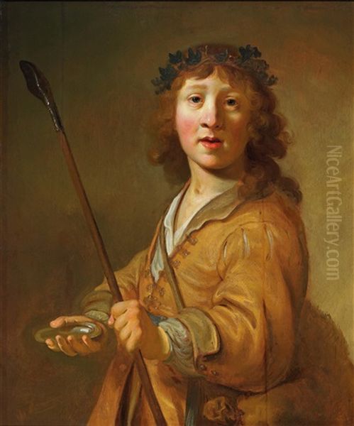 A Boy In The Guise Of Daifilo Oil Painting by Gerbrand Van Den Eeckhout