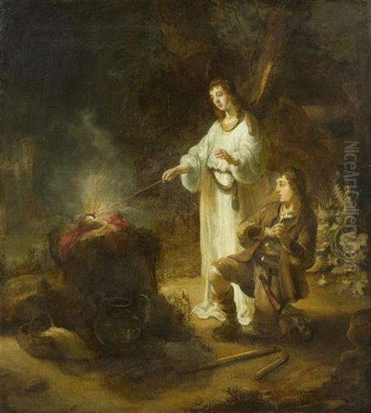 Gideon Und Der Engel Oil Painting by Gerbrand Van Den Eeckhout