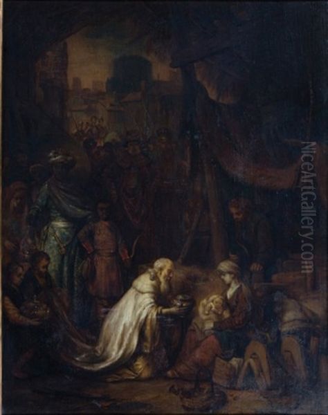 L'adoration Des Ma Ges Oil Painting by Gerbrand Van Den Eeckhout