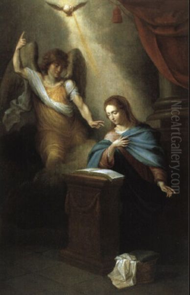 Die Verk_ndigung An Maria Oil Painting by Gerbrand Van Den Eeckhout