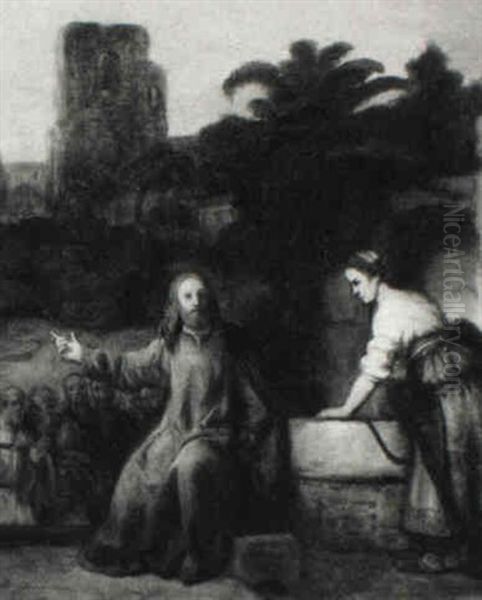 Christ And The Woman Of Samaria Oil Painting by Gerbrand Van Den Eeckhout