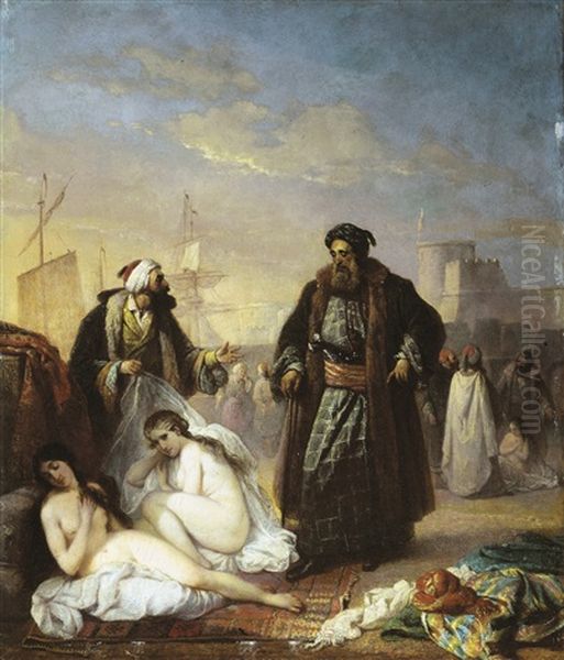 The Slave Merchant In Turkey by Jacques Joseph Eeckhout